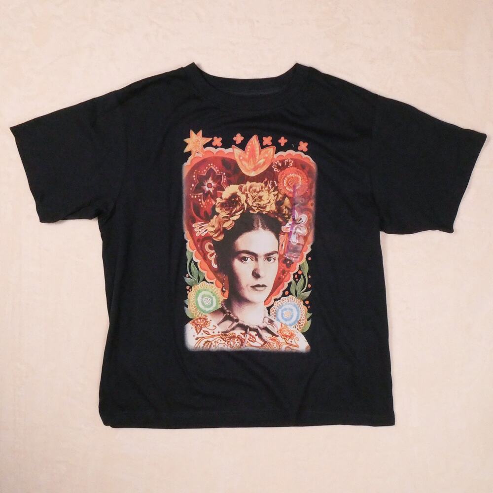 NWOT Frida Kahlo Graphic T-Shirt Size XL Art to Wear Portrait Tee Feminist Boho